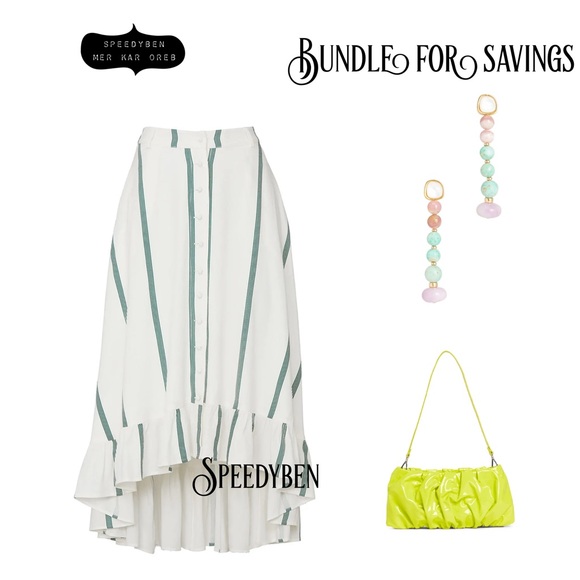 STAUD Bean Ruched Leather Convertible Bag in Citron - Picture 13 of 13